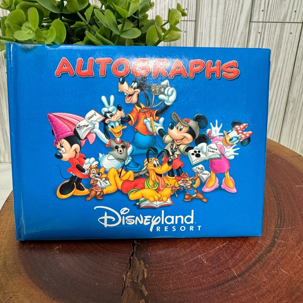 Disneyland Resort Character Autograph Book Blue Mickey Minnie Goofy Souvenir
